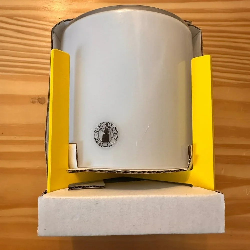 Ikea Köpglad Tea Light Candle Holder Lantern White‎ Glass with Yellow Base 4